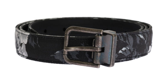 Dolce &amp; Gabbana Zwarte Cayman Linnen Leren Riem