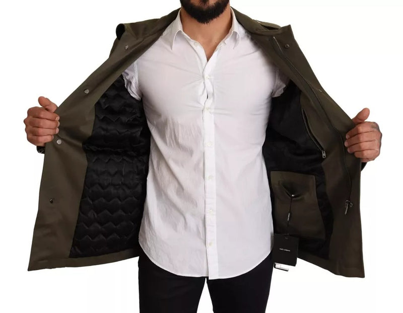 Dolce & Gabbana Groene Katoenen DG Love Blouson Jas