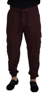 Pantalon cargo jogger en coton Bordeaux de Dolce &amp; Gabbana