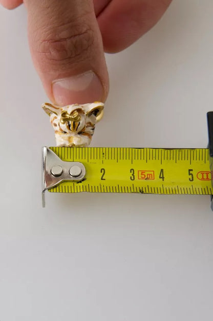 Bague accessoire pour chien Dolce & Gabbana en laiton doré et résine beige