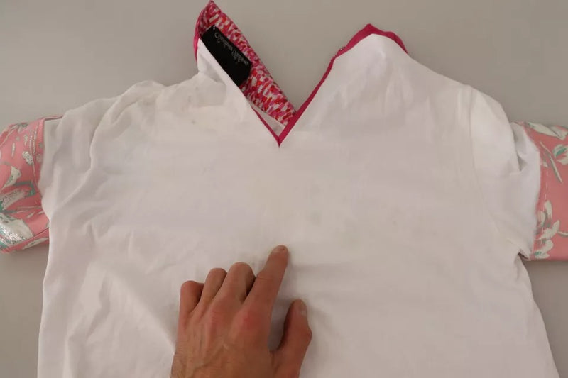Dolce & Gabbana White Sartoria T-shirt avec Col Large