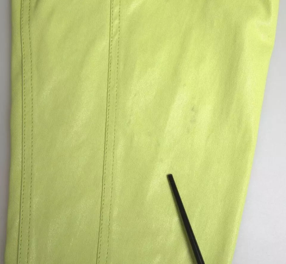 Chemise à manches courtes et col boutonné en coton vert de Dolce &amp; Gabbana