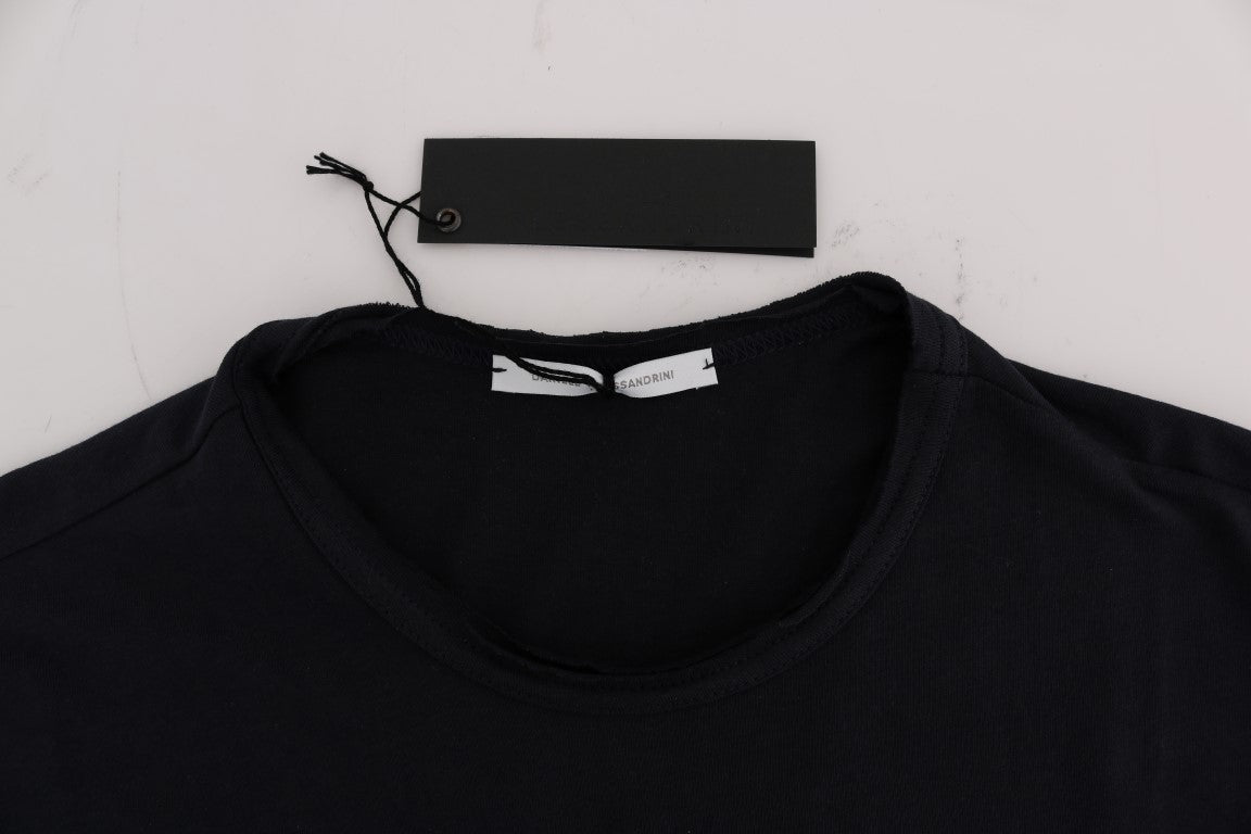 T-shirt bleu en coton à col rond de Daniele Alessandrini
