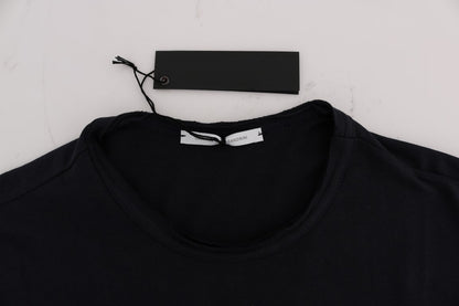 T-shirt bleu en coton à col rond de Daniele Alessandrini