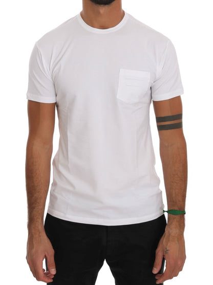 T-shirt blanc en coton à col rond de Daniele Alessandrini