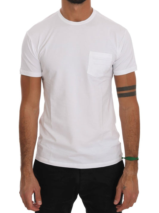 T-shirt blanc en coton à col rond de Daniele Alessandrini