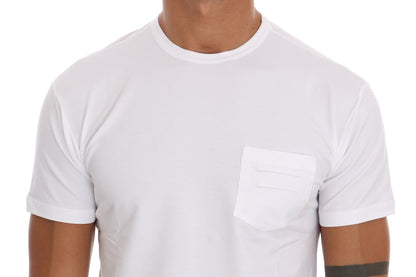 T-shirt blanc en coton à col rond de Daniele Alessandrini