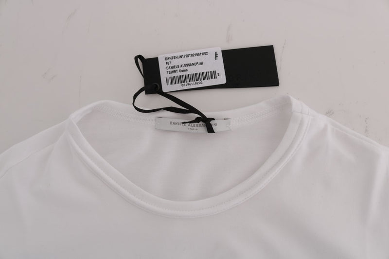 T-shirt blanc en coton à col rond de Daniele Alessandrini