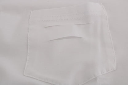 T-shirt blanc en coton à col rond de Daniele Alessandrini