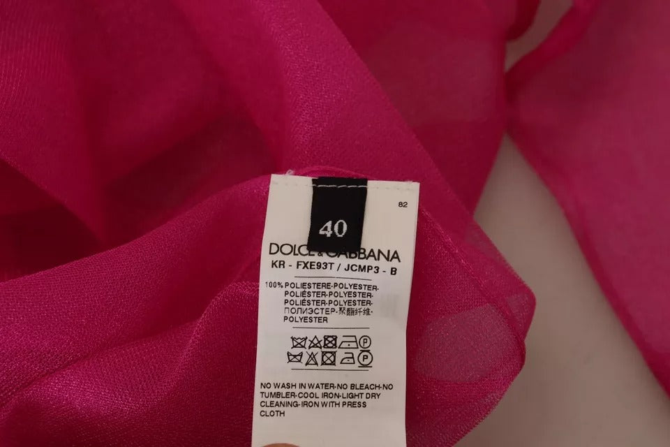 Dolce & Gabbana Pull Fuchsia en Polyester à Col Rond
