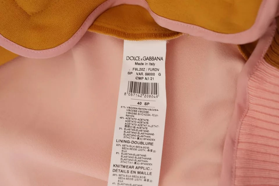 Dolce & Gabbana Multicolor Floral Full Zip Sweater