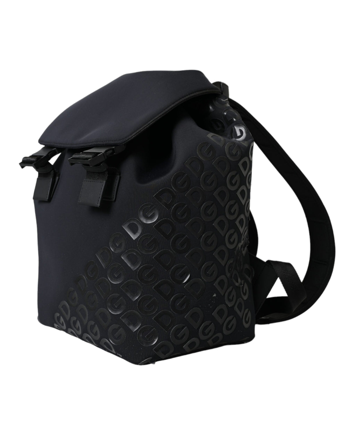 Sac à dos d'école Dolce & Gabbana en néoprène noir et nylon avec logo DG