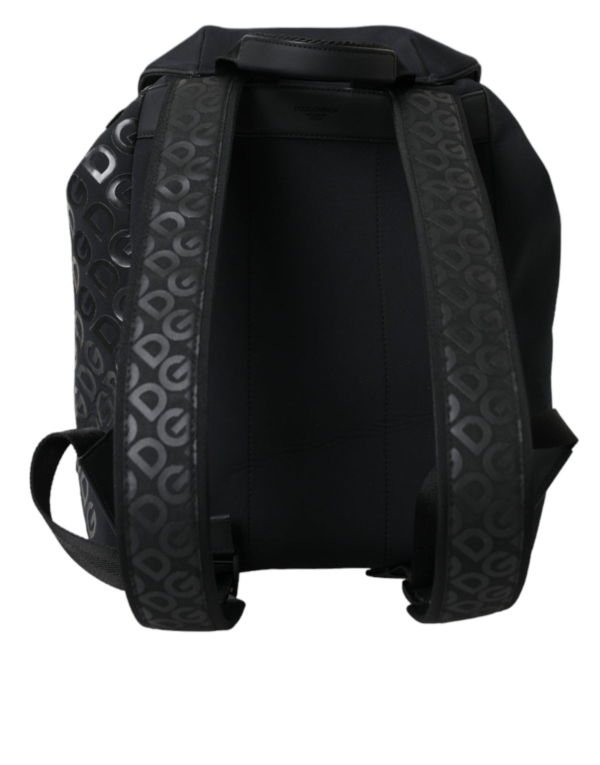 Sac à dos d'école Dolce & Gabbana en néoprène noir et nylon avec logo DG
