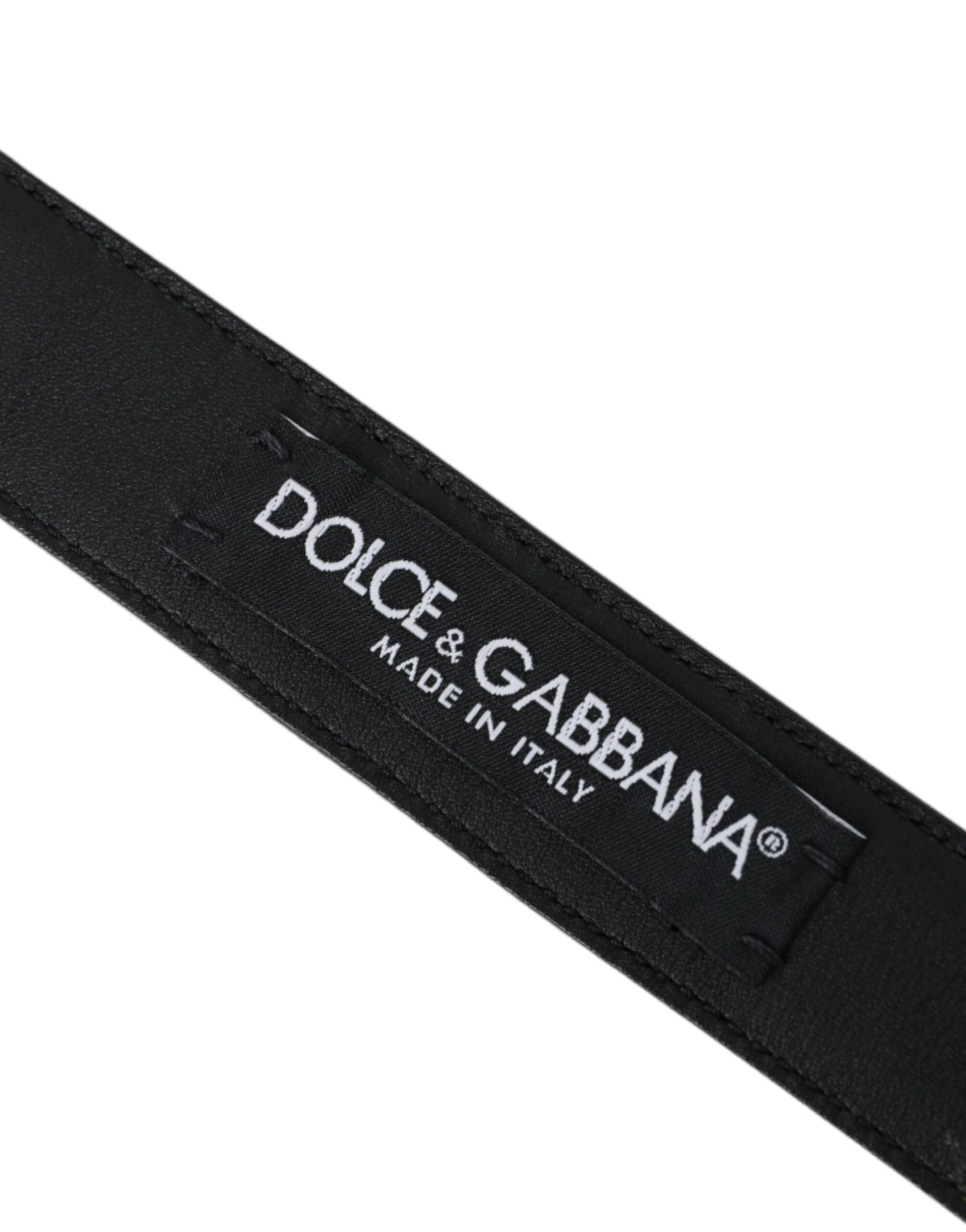 Dolce & Gabbana donkerbruine geperforeerde leren riem met metalen gesp voor heren