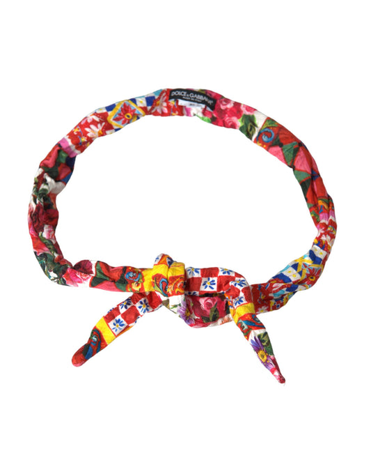 Dolce & Gabbana tailleriem met veelkleurige carretto-print