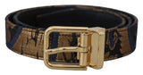 Dolce & Gabbana Ceinture en Cuir Jacquard Multicolore avec Boucle Logo