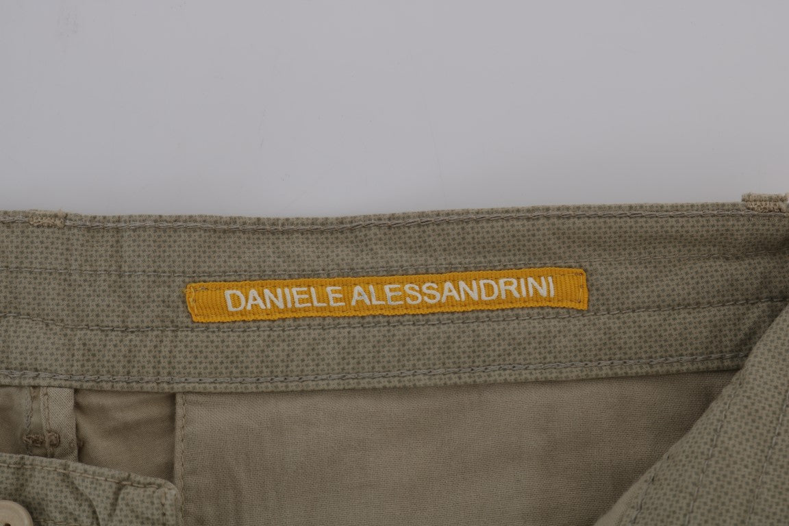 Chinos slim fit en coton extensible beige de Daniele Alessandrini