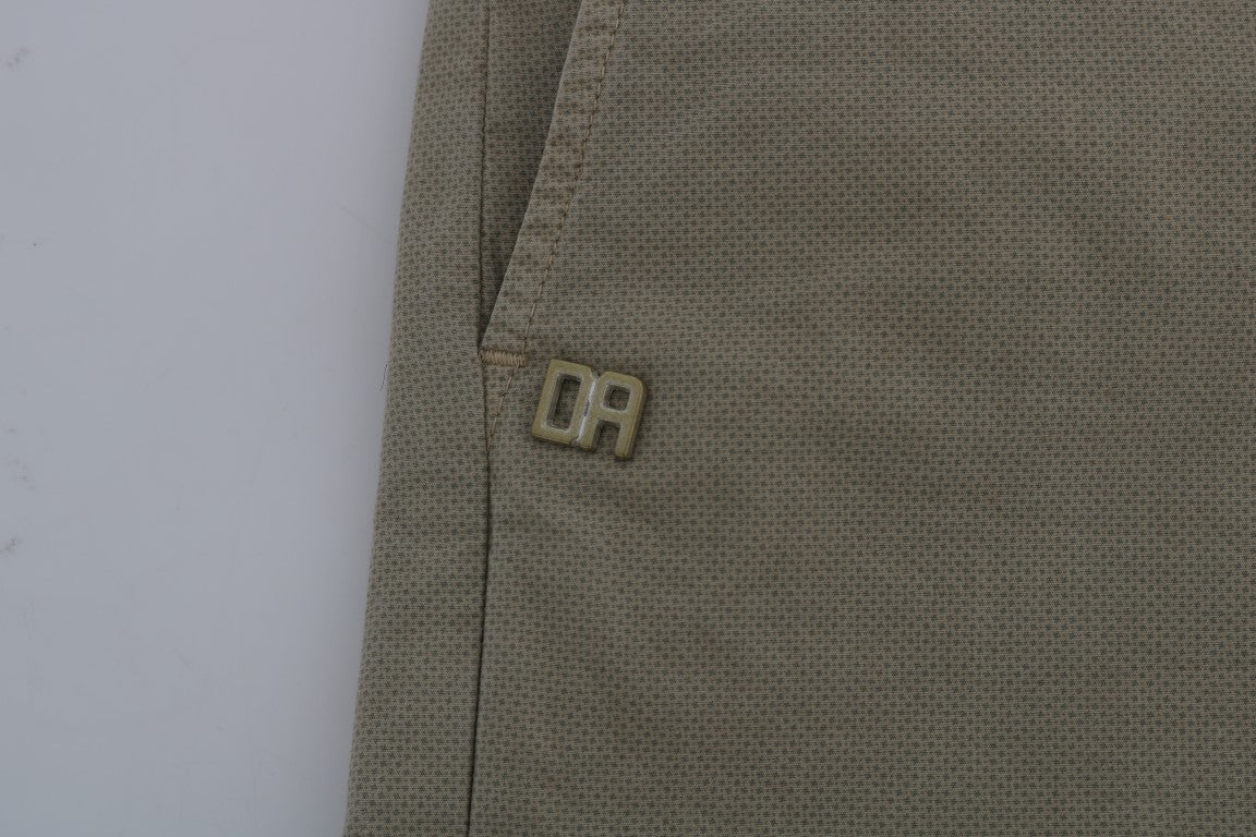 Chinos slim fit en coton extensible beige de Daniele Alessandrini