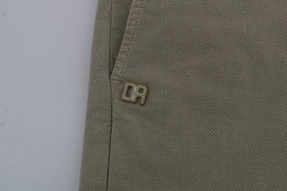 Chinos slim fit en coton extensible beige de Daniele Alessandrini