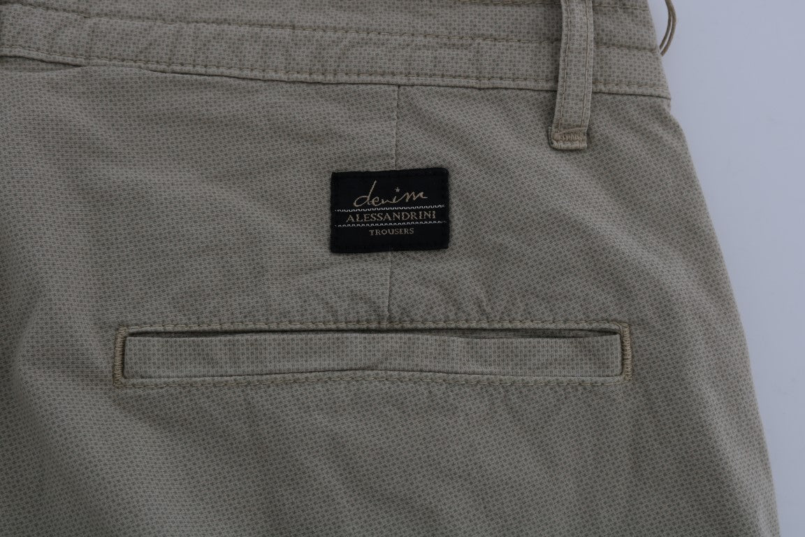 Chinos slim fit en coton extensible beige de Daniele Alessandrini