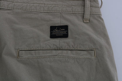 Chinos slim fit en coton extensible beige de Daniele Alessandrini