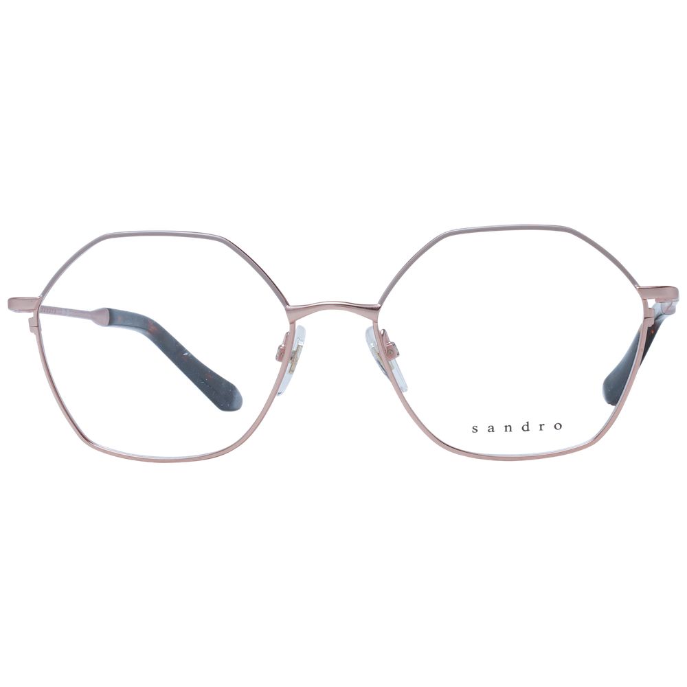 Sandro Rose Gold Women's Glasses Frame - Chic Geometric Style