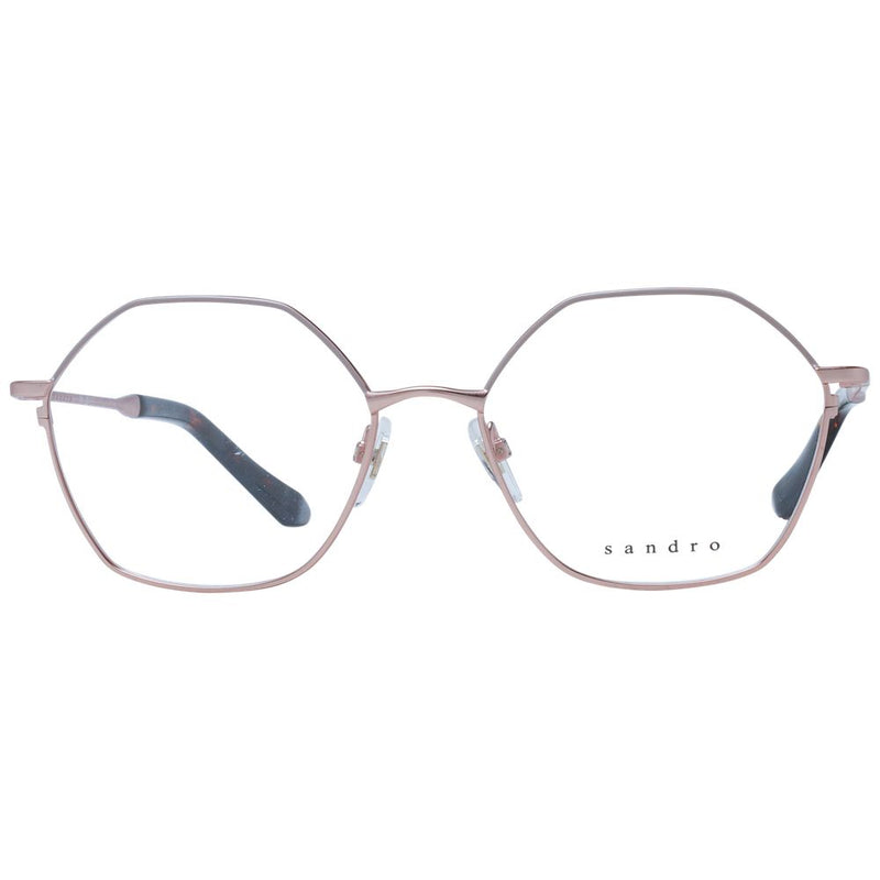 Sandro Rose Gold Women's Glasses Frame - Chic Geometric Design