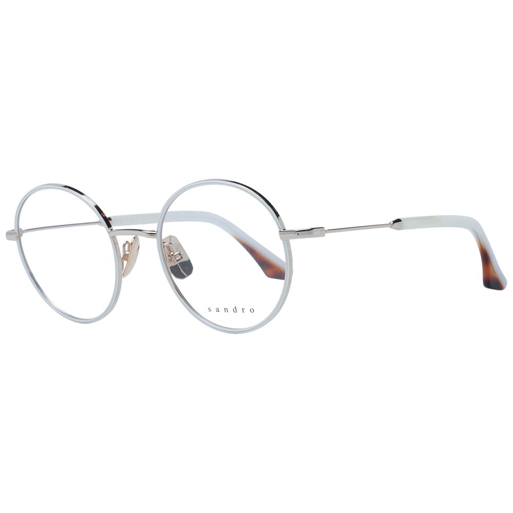 Sandro White Women Glasses Frame - Chic Panto Style