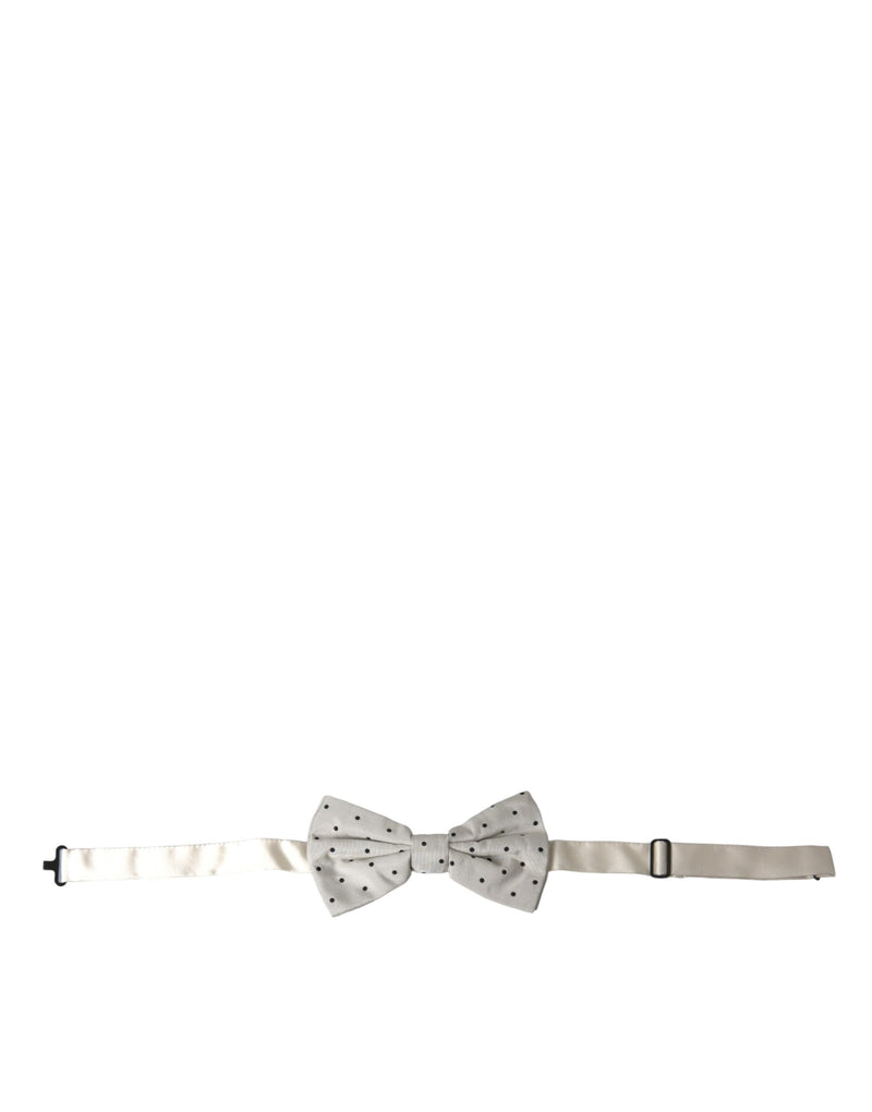 Nœud papillon Dolce &amp; Gabbana en polyester à pois blancs et noirs pour homme