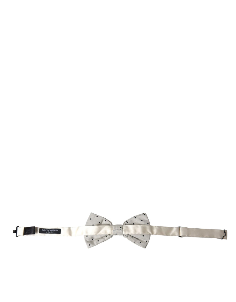 Nœud papillon Dolce &amp; Gabbana en polyester à pois blancs et noirs pour homme