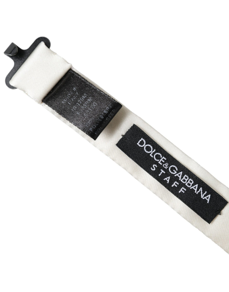 Nœud papillon Dolce &amp; Gabbana en polyester à pois blancs et noirs pour homme
