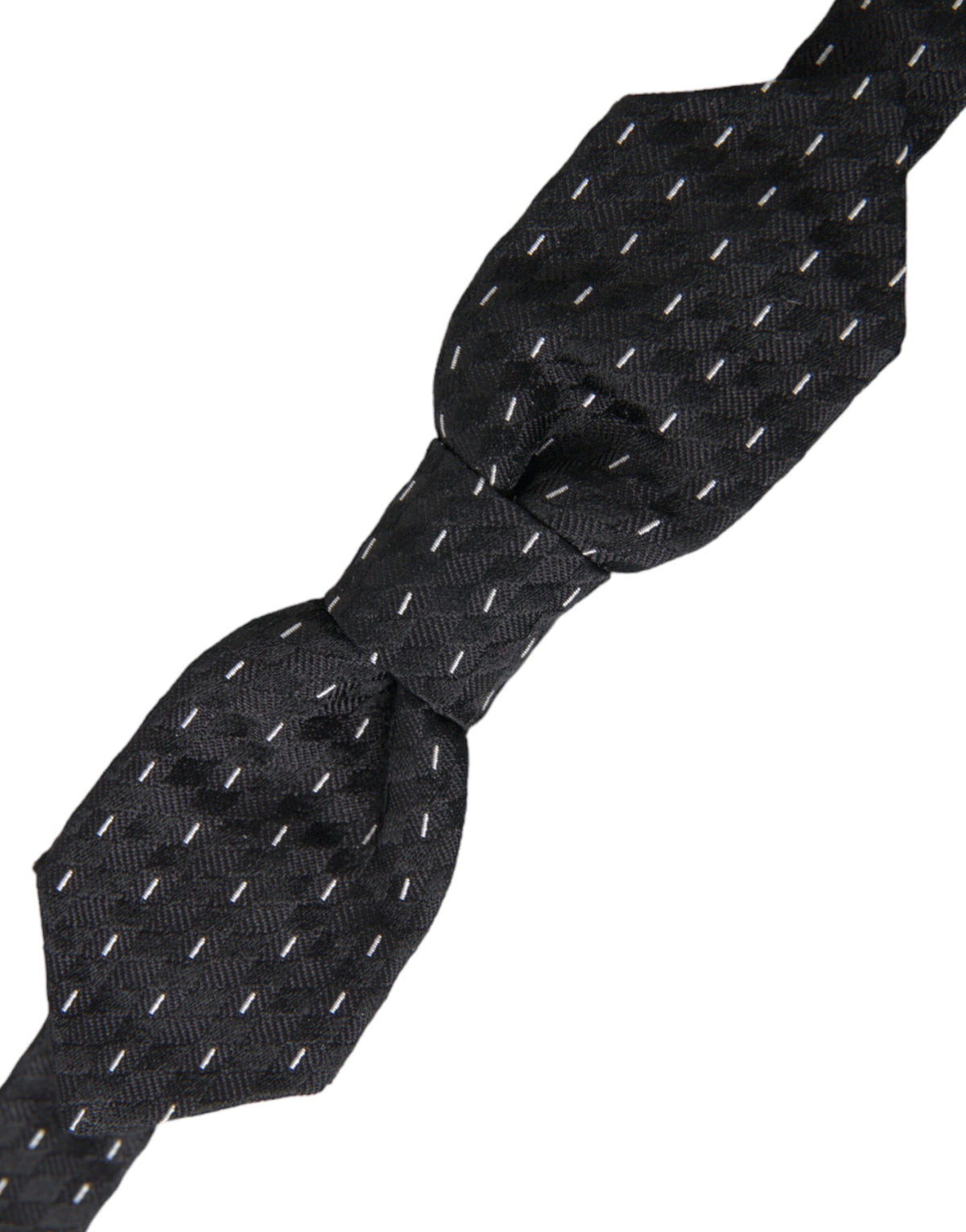 Nœud papillon homme en soie surpiqué noir et blanc Dolce &amp; Gabbana