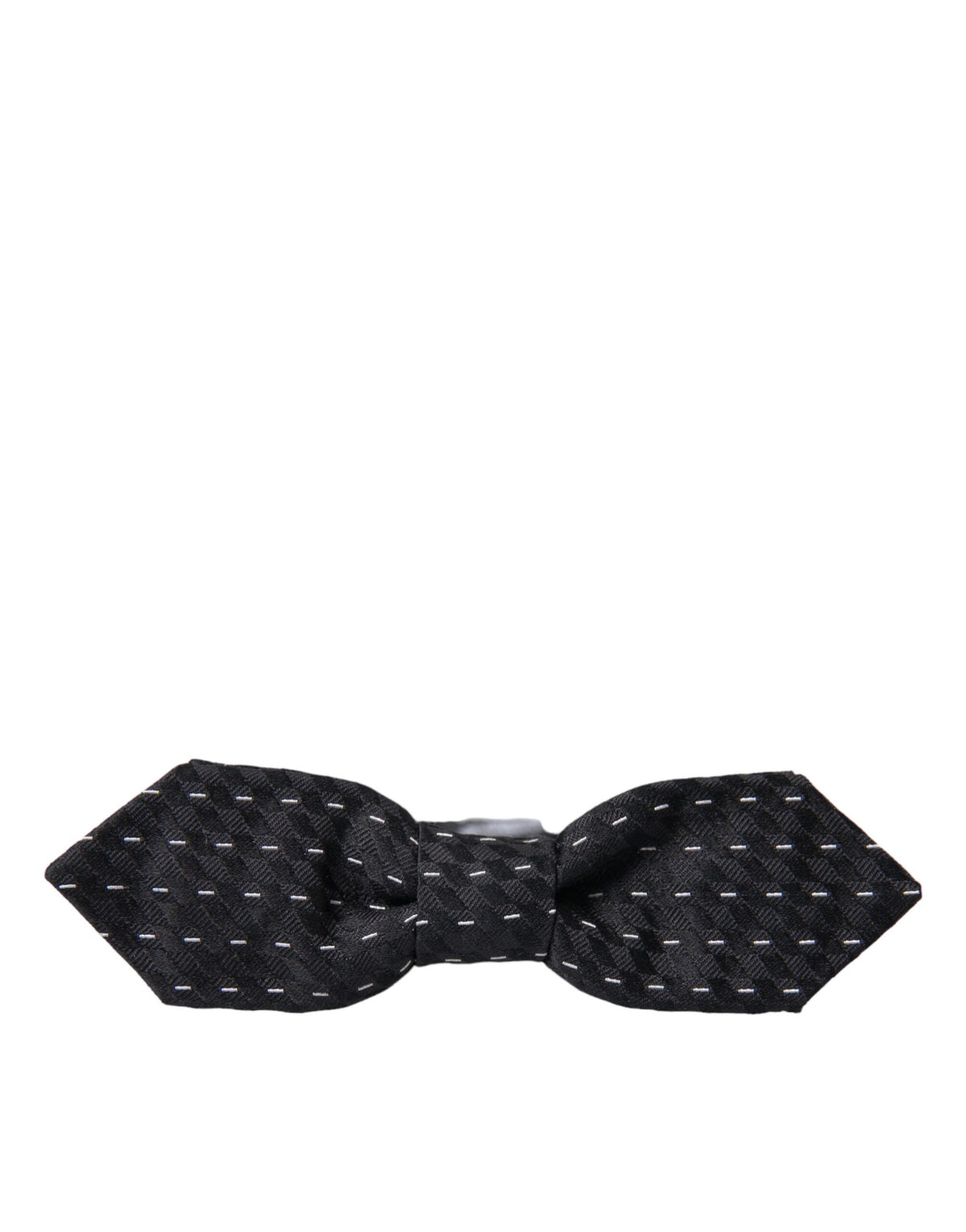 Nœud papillon homme en soie surpiqué noir et blanc Dolce &amp; Gabbana