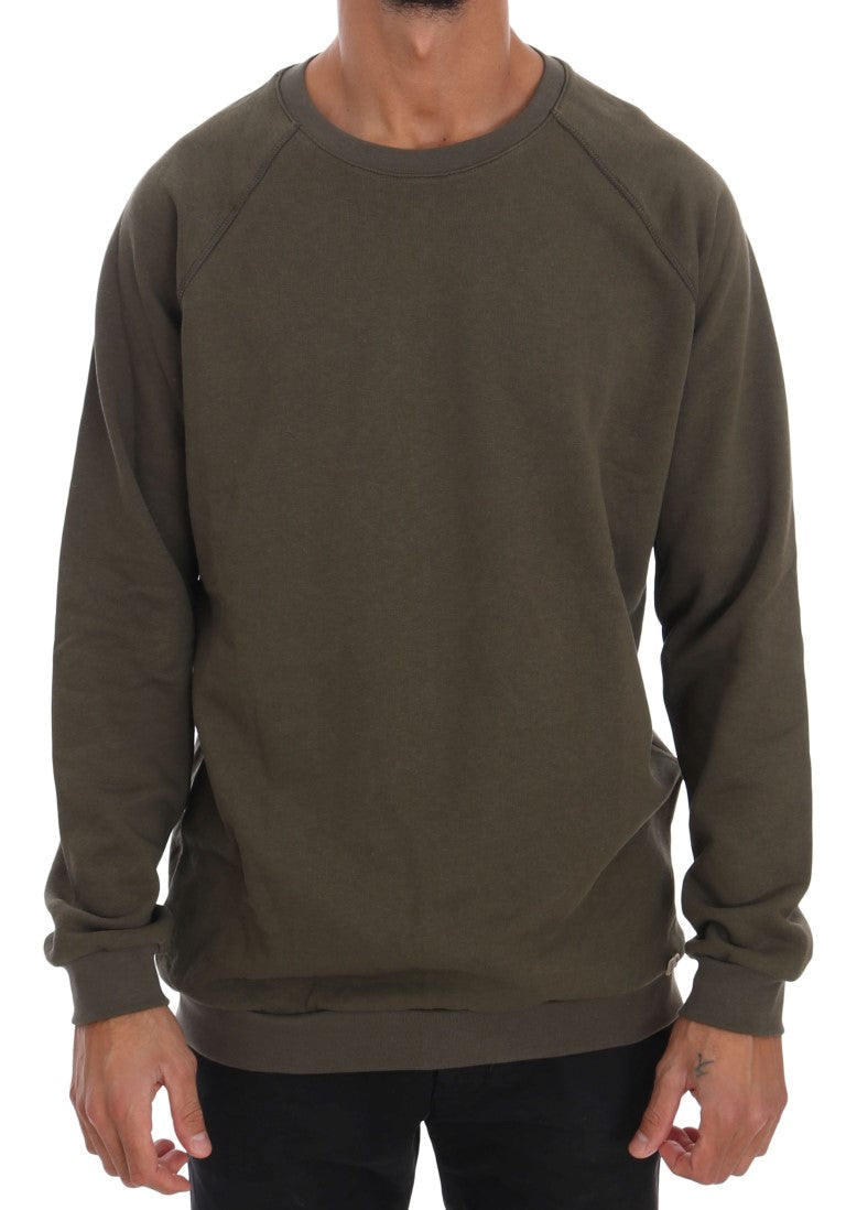Pull en coton à col rond vert de Daniele Alessandrini