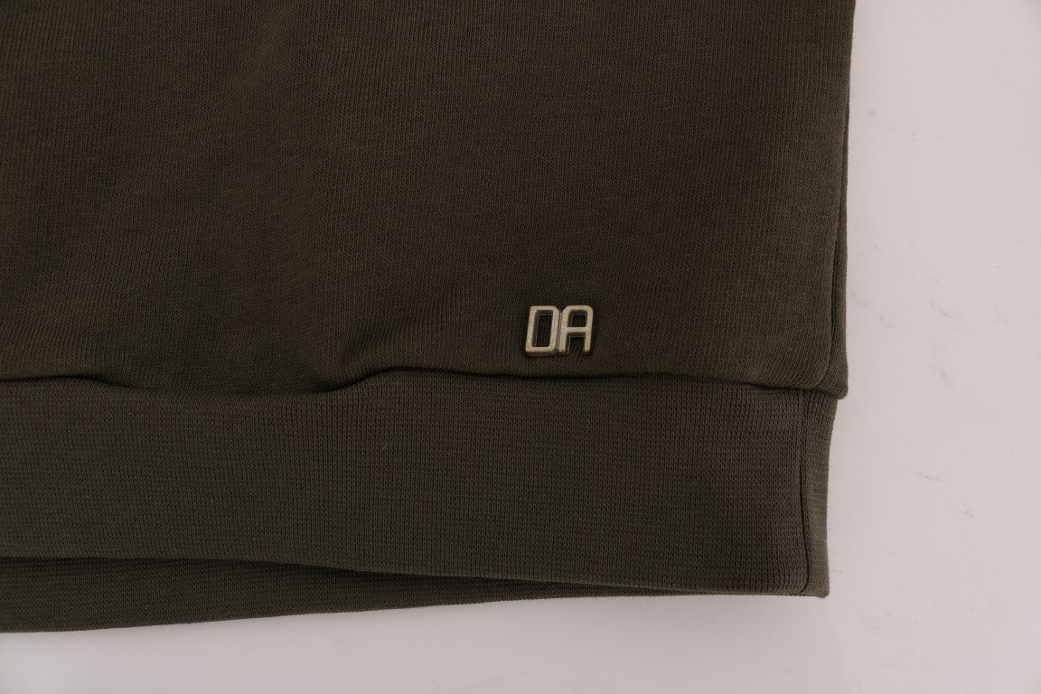 Pull en coton à col rond vert de Daniele Alessandrini