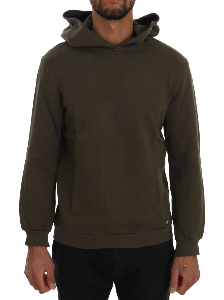 Pull en coton à capuche vert de Daniele Alessandrini
