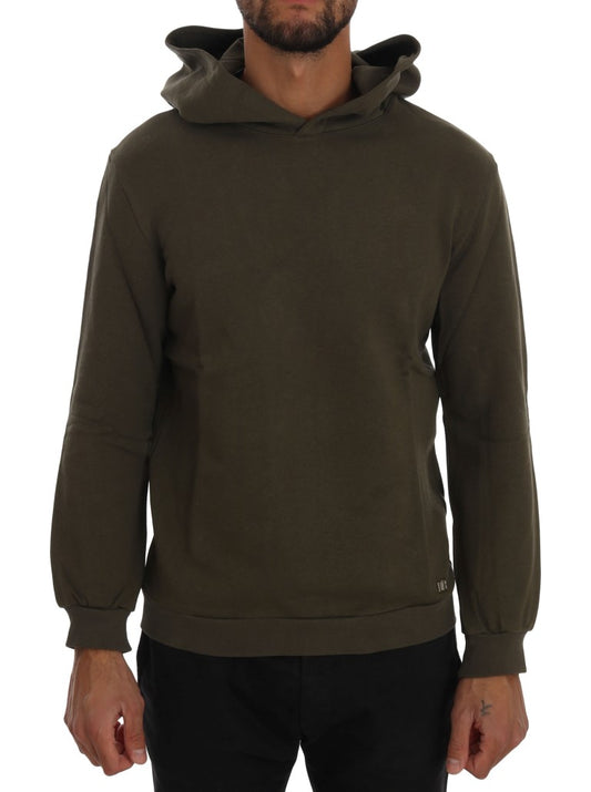 Pull en coton à capuche vert de Daniele Alessandrini