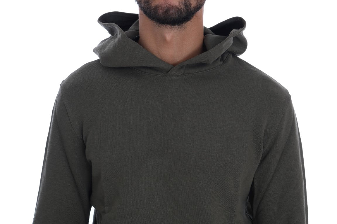 Pull en coton à capuche vert de Daniele Alessandrini