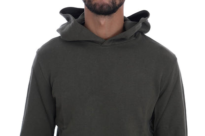 Pull en coton à capuche vert de Daniele Alessandrini