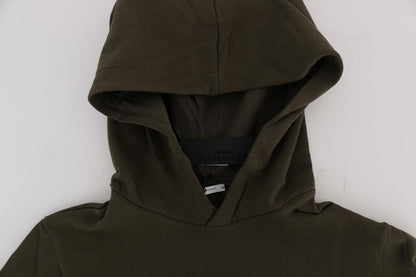 Pull en coton à capuche vert de Daniele Alessandrini