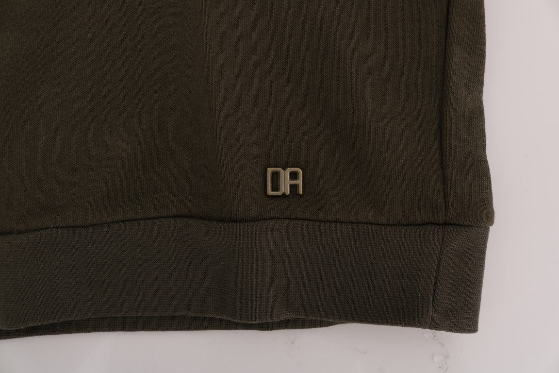 Pull en coton à capuche vert de Daniele Alessandrini
