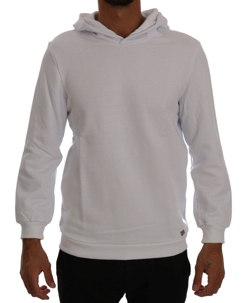 Pull en coton blanc à capuche de Daniele Alessandrini