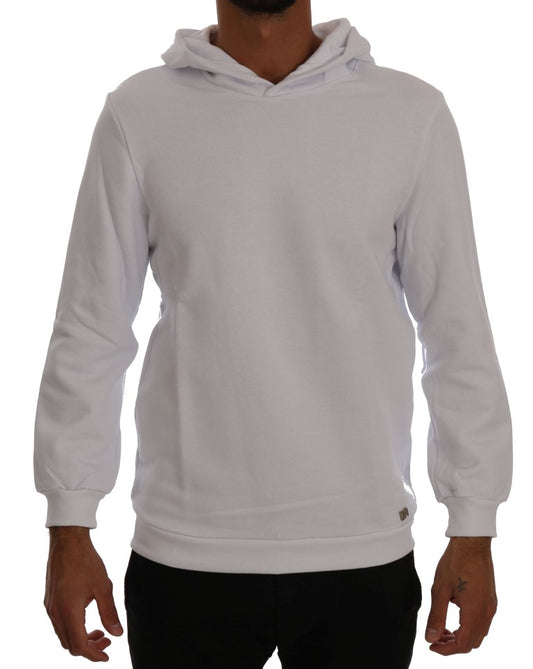 Pull en coton blanc à capuche de Daniele Alessandrini