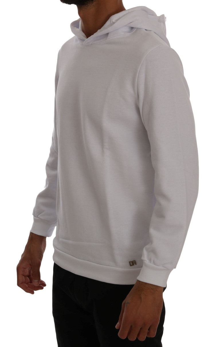 Pull en coton blanc à capuche de Daniele Alessandrini