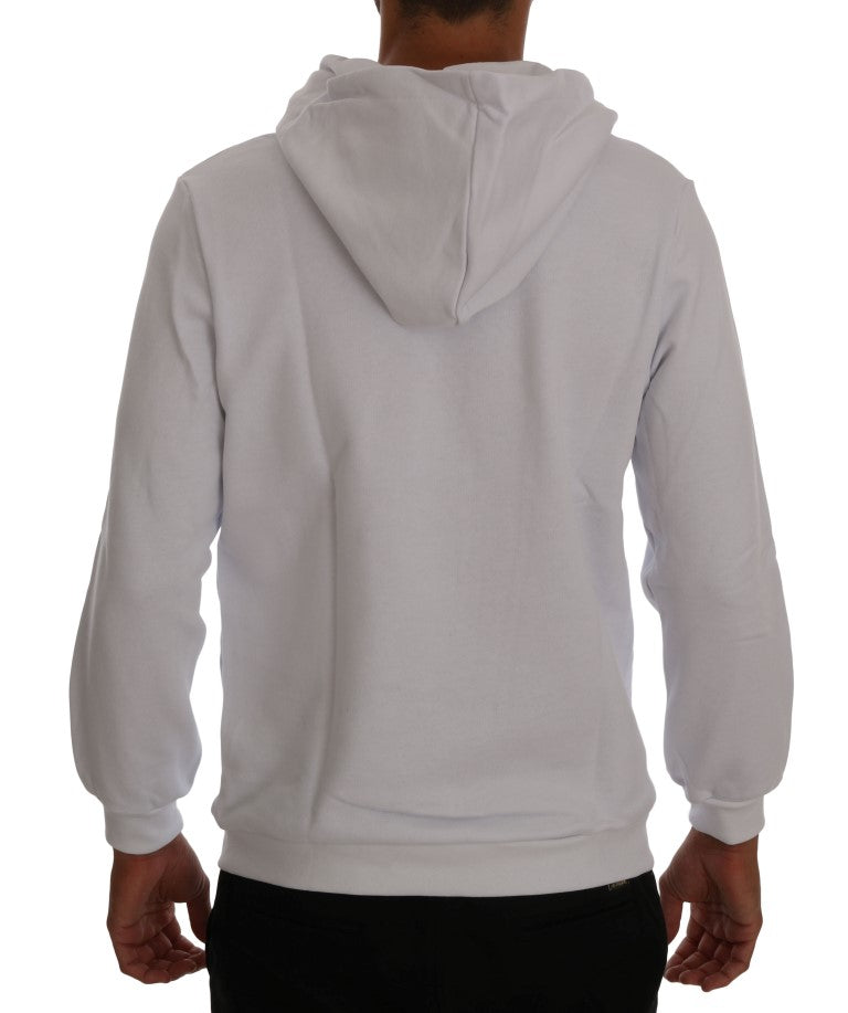 Pull en coton blanc à capuche de Daniele Alessandrini