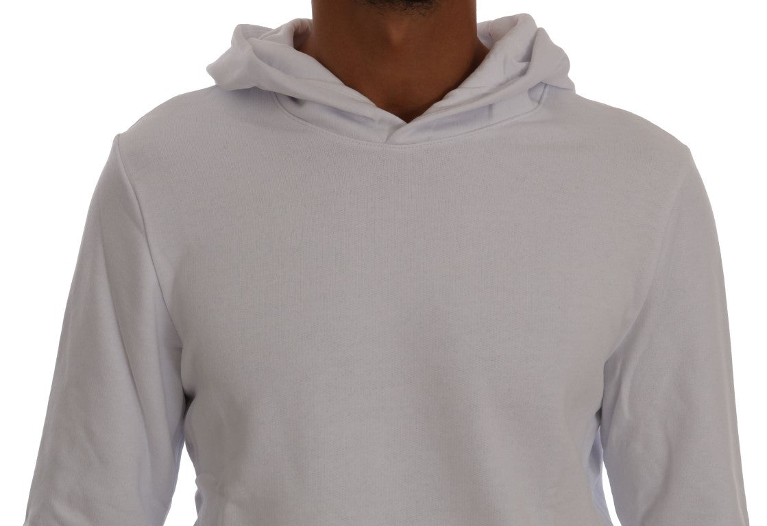 Pull en coton blanc à capuche de Daniele Alessandrini
