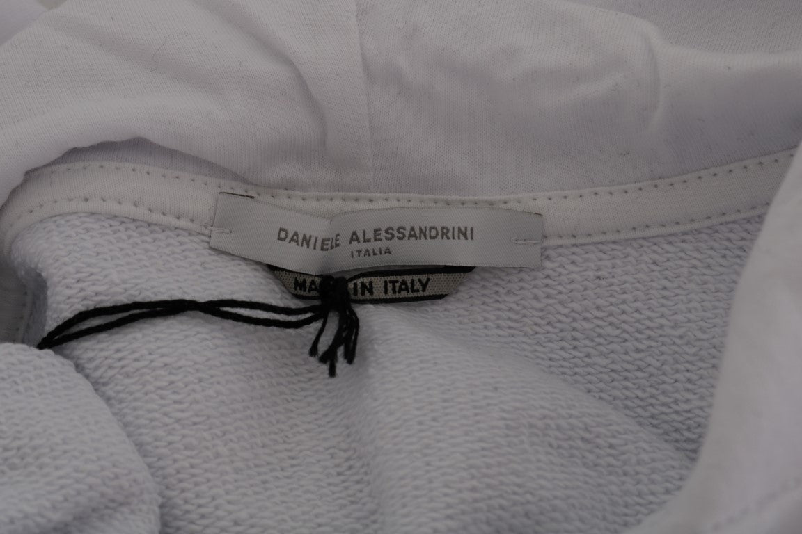 Pull en coton blanc à capuche de Daniele Alessandrini