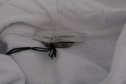 Pull en coton blanc à capuche de Daniele Alessandrini