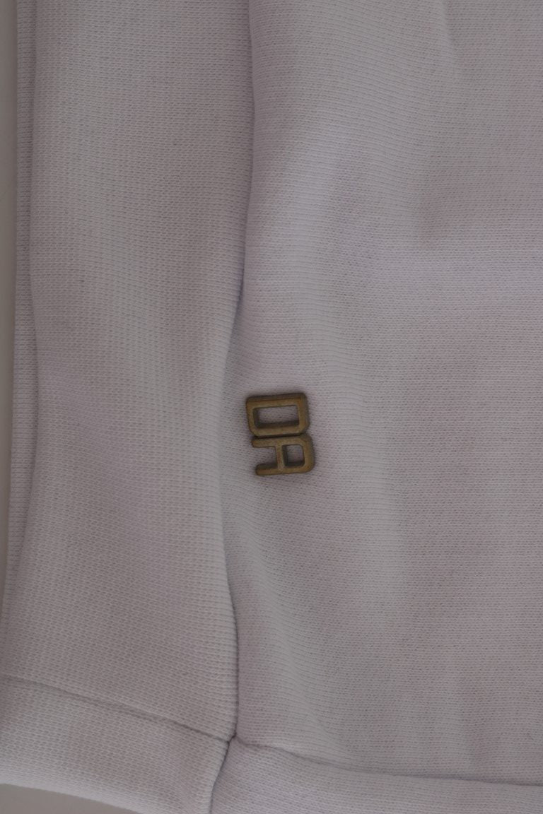 Pull en coton blanc à capuche de Daniele Alessandrini