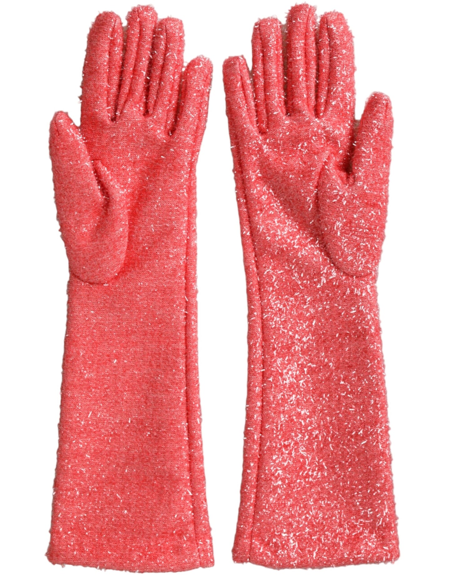 Dolce & Gabbana roze Lurex Fantasia handschoenen tot de middellange arm